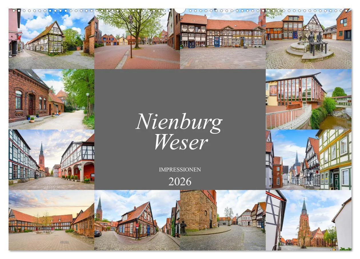 Cover: 9783457632086 | Nienburg Weser Impressionen (Wandkalender 2026 DIN A2 quer),...
